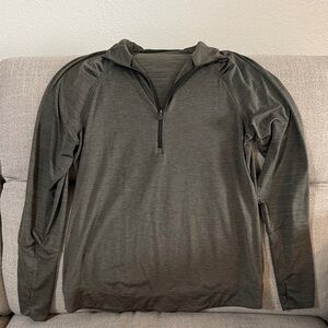 Women’s Athletic Olive Green Quarter-Zip Pullover - size Large